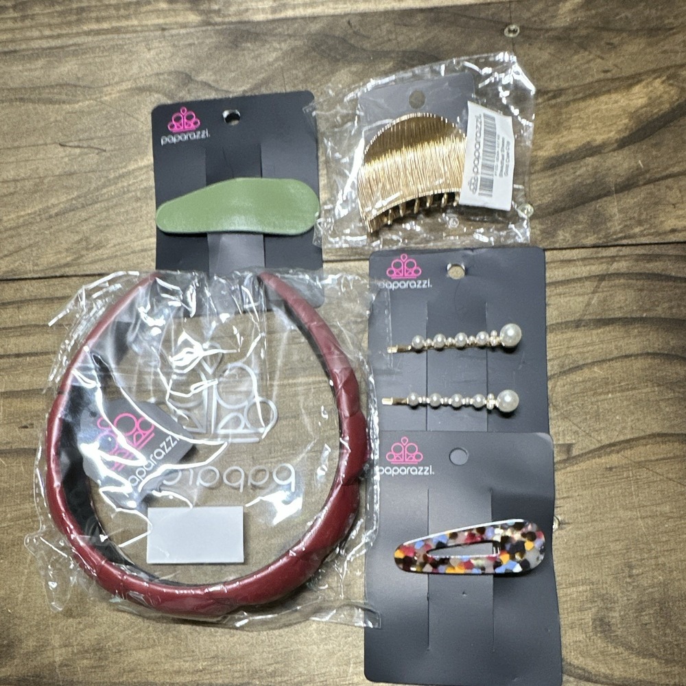 Paparazzi Fashion Mixed Lot Hair Accessories Barrette Clip Headband 5pc